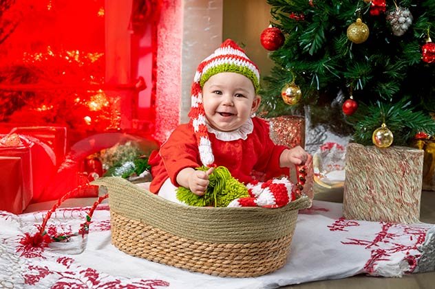 Fotos de Navidad para Bebés y Niños Pequeños